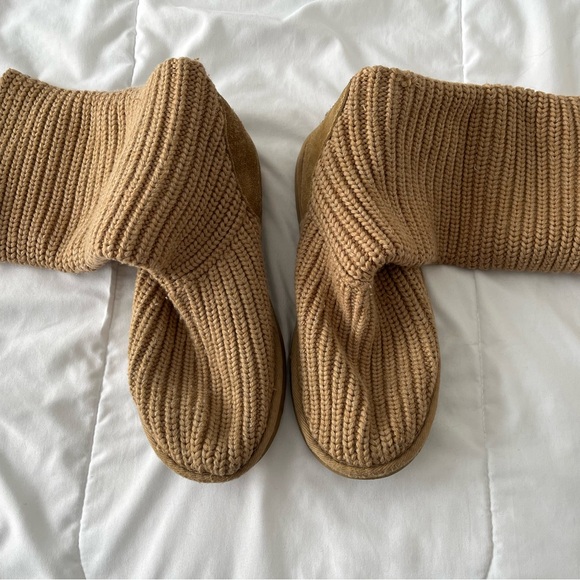 UGG Tan Cable Knit Tall Boots - Picture 15 of 16